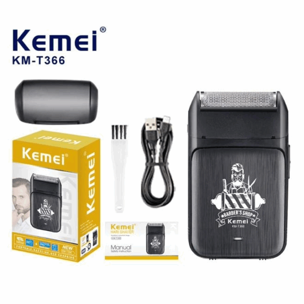 Afeitadora Eléctrica Compacta Recargable - Kemei KM-T366